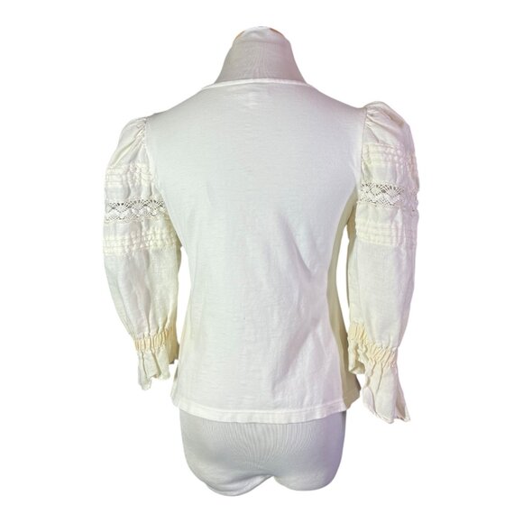 Vintage Country Line Size 36 Cream Top Puffed Sleeves *Flaws - Picture 13 of 16